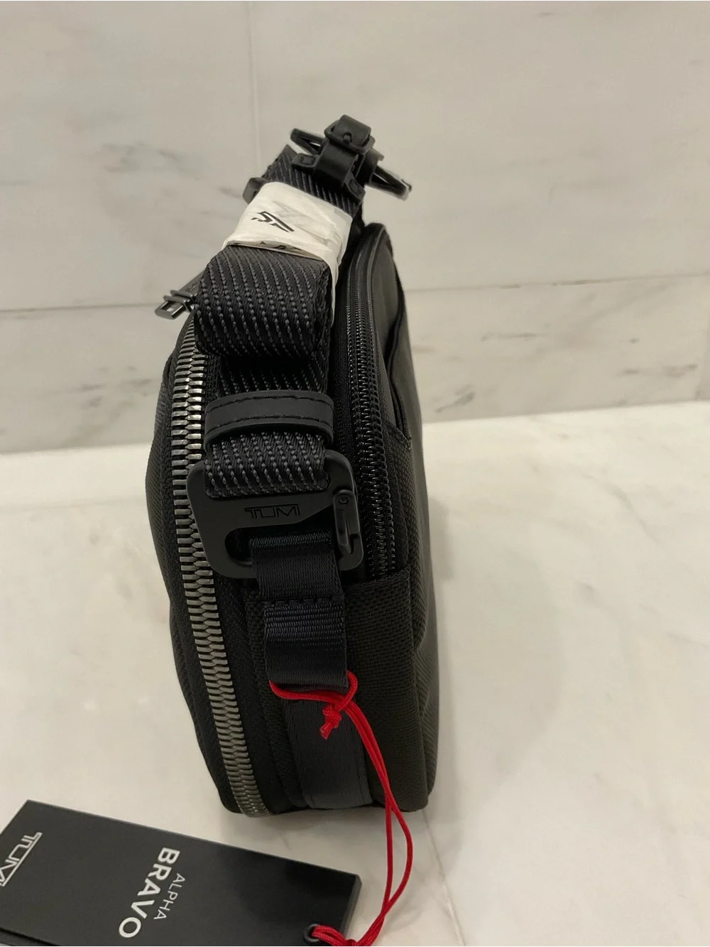 NEW Tumi Alpha Bravo MAYPORT 8.75” Ballistic Nylon Clutch Crossbody Bag - BLACK